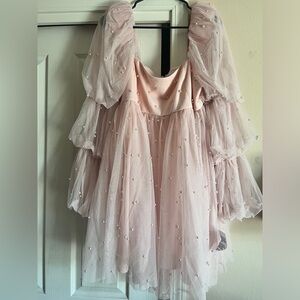 ASOS Luxe Curve Pearl Tulle Dress 🪷